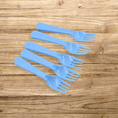 Reusable Premium Heavy Weight Plastic Forks Party Supplies One Size Plastic 5Pc Serving Fork Set For Kitchen Travel Home (5Pc)