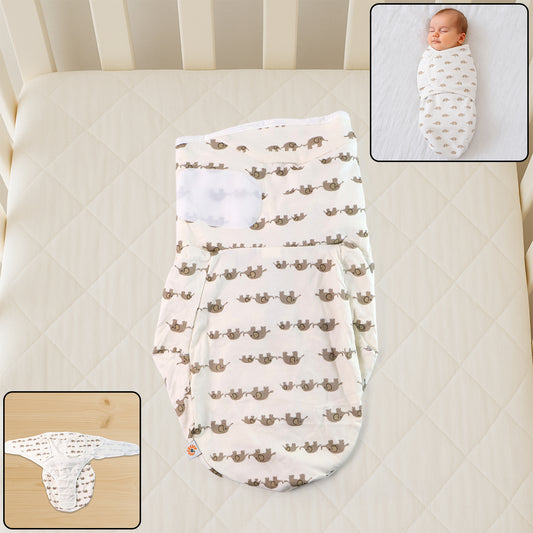Softcotton Adjustable Baby Swaddle Wrap For Newborns (1 Pc)