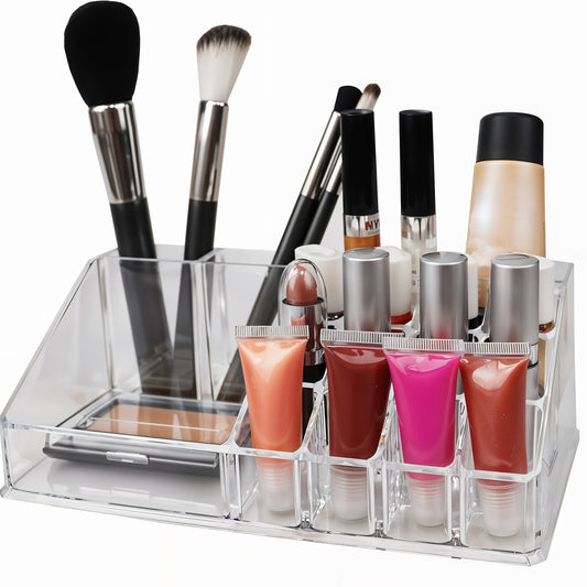 16 Compartment Cosmetic Makeup Jewellery Lipstick Storage Organiser Box Cosmetic Storage Box Make-Up Lipstick Organizer  Lipstick Holder Case  Transparent
