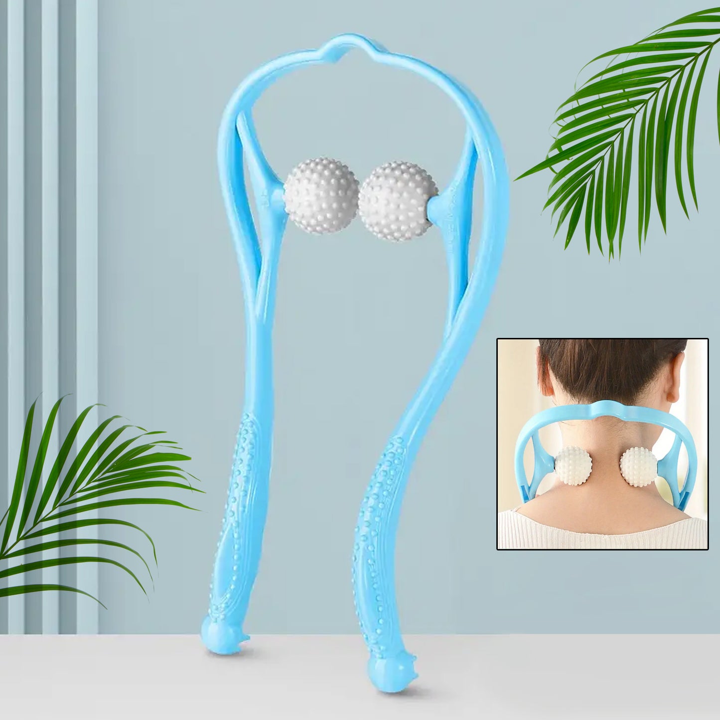Neck Shoulder Massager 13.5X7.08In Portable Relieving The Back For Men Relieving The Waist Women