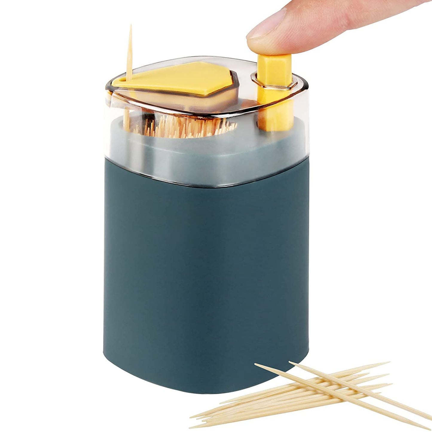 Toothpick Holder Dispenser Pop-Up Automatic Toothpick Dispenser For Kitchen Restaurant Thickening Toothpicks Container Pocket Novelty Safe Container Toothpick Storage Box.