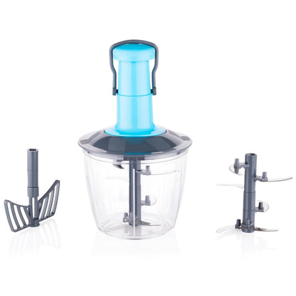 6 Blades Manual Hand-Press Vegetable Chopper (1100 Ml)