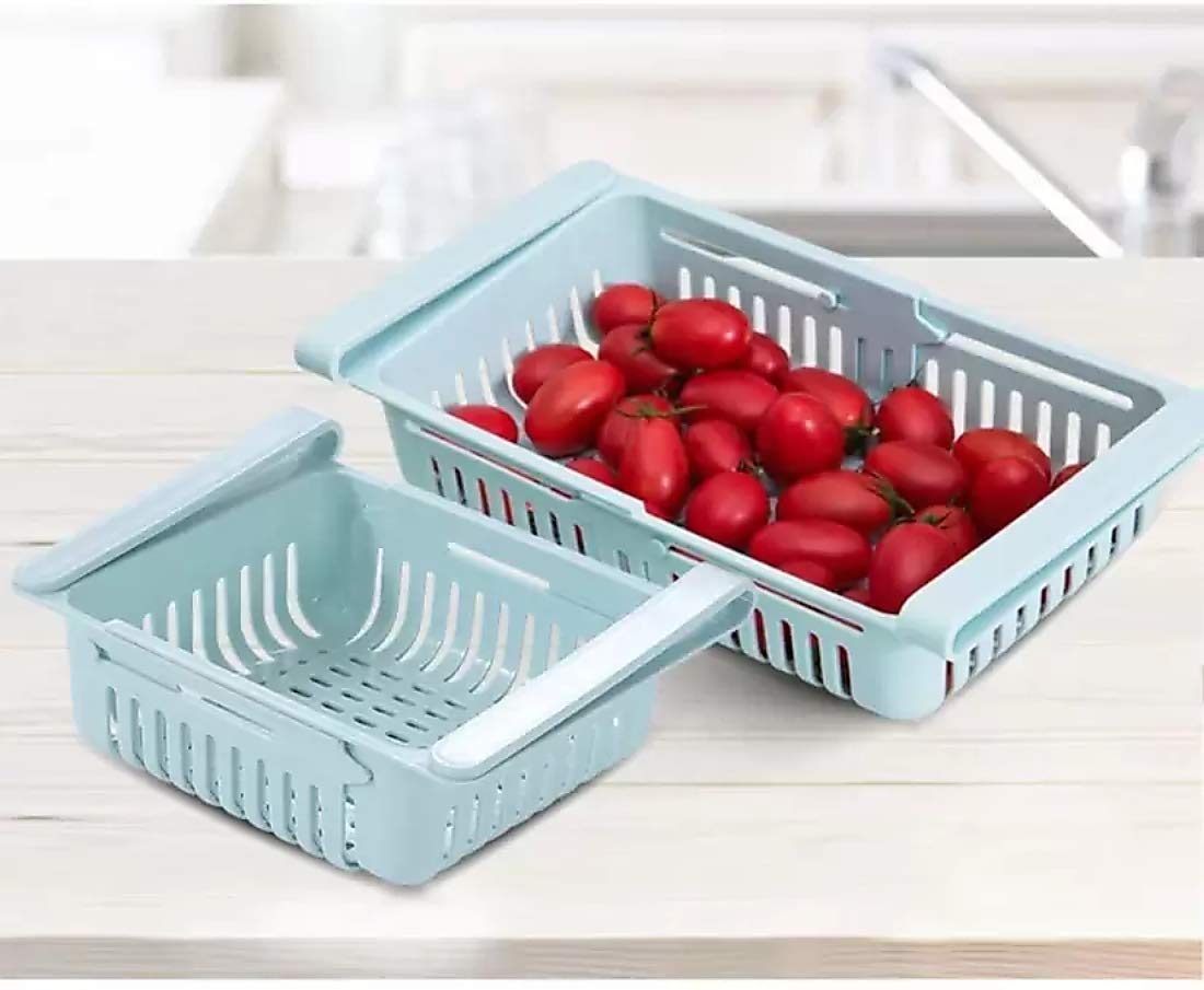 Virgin Freeze Storage Unbreakable Adjustable Multi Color Tray With Extra Storage  Easy To Remove Easy To Clean  Pack Of 4 Tray