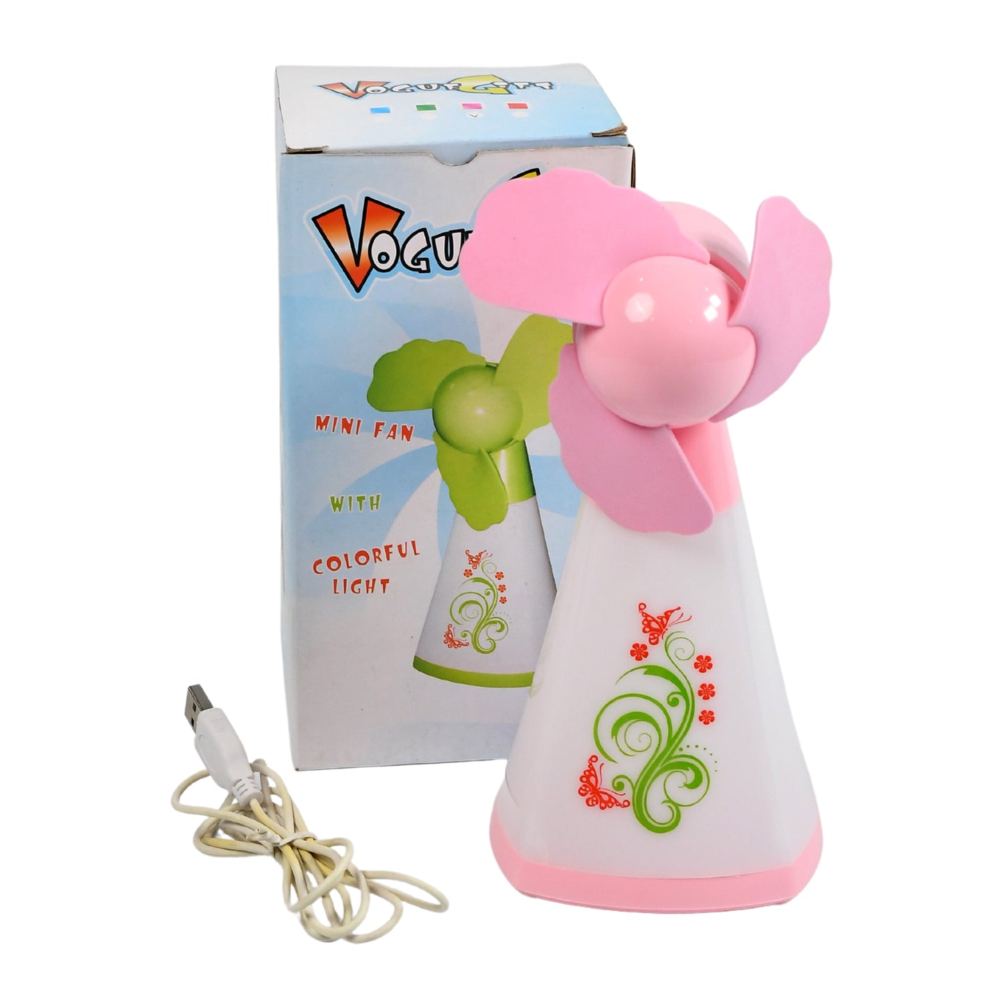 Cute Bright Color Desktop Office Usb Mini Fan Battery Usb Fans Usb Mini Fans (Battery Not Include)
