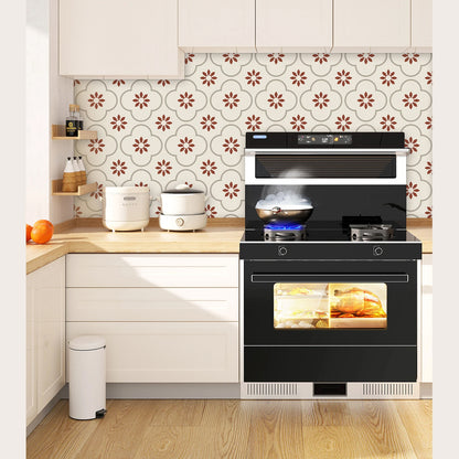 Peeland Stick Floor Tiles Kitchen  Bathroom Backsplash Sticker Detachable Waterproof Diy Tile Stickers For Wall Decoration Tiles Home Decoration (8X8 Inch  10 Pcs Set)