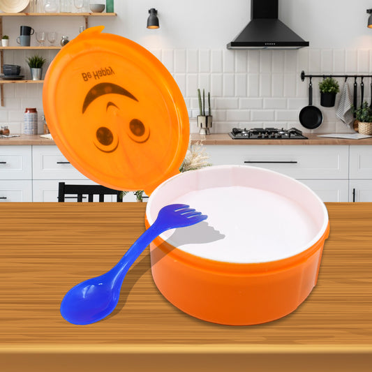 Smilyplastic Lunch Box Small Box With 2In1 Spoon Pack Of 1