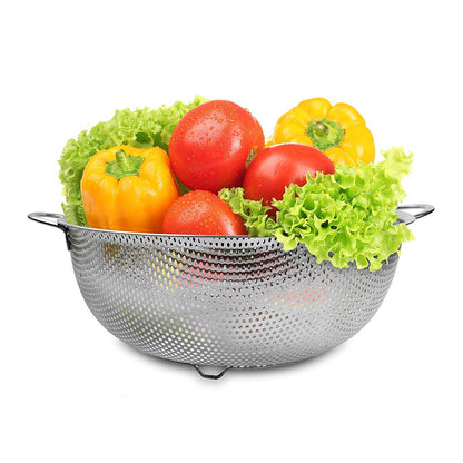 Stainless Steel Rice Vegetables Washing Bowl Strainer Collapsible Strainer.