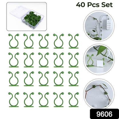 Plantclimbing Wall Fixture Clip Self-Adhesive Hook (40 Pcs Set  With Plastic Box)