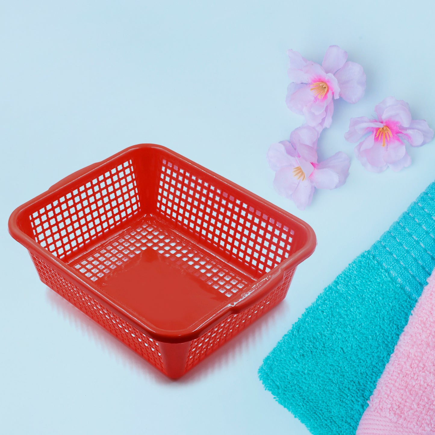 Multipurpose Drain Basket Shelves Fruit And Vegetable Washing Basket Rectangular Plastic Kitchen Sink Water Filter Basket (1Pc)