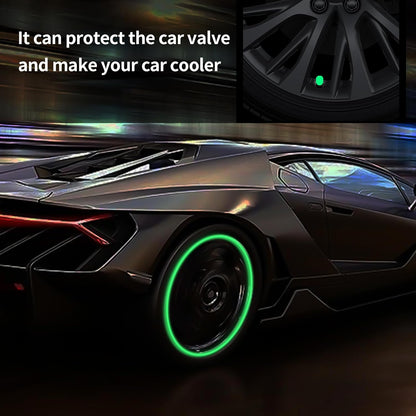 Tyrevalve Caps Luminous Glow Car Tire Valve Cap Covers Vaal Cap (100 Pcs Set)