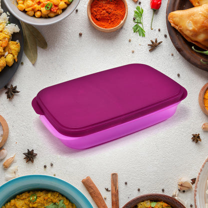 Unbreakable Divine Leak Proof Plastic Lunch Box Food Grade Plastic Bpa-Free 2 Containers With Spoon