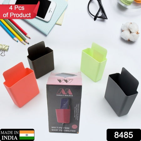 Multipurpose Plastic Wall Mounted Remote  Mobile Holder Stand  (Pack Of 4)