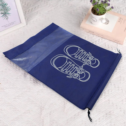 Beach Bag Shoes Storage Bag Closet Organizer Non-Woven Travel Portable Bag Waterproof Pocket Clothing Classified Hanging Bag Shoe Bag Luggage Travel Portable Shoe Pouch Non Woven Transparent Window (3 Pc )