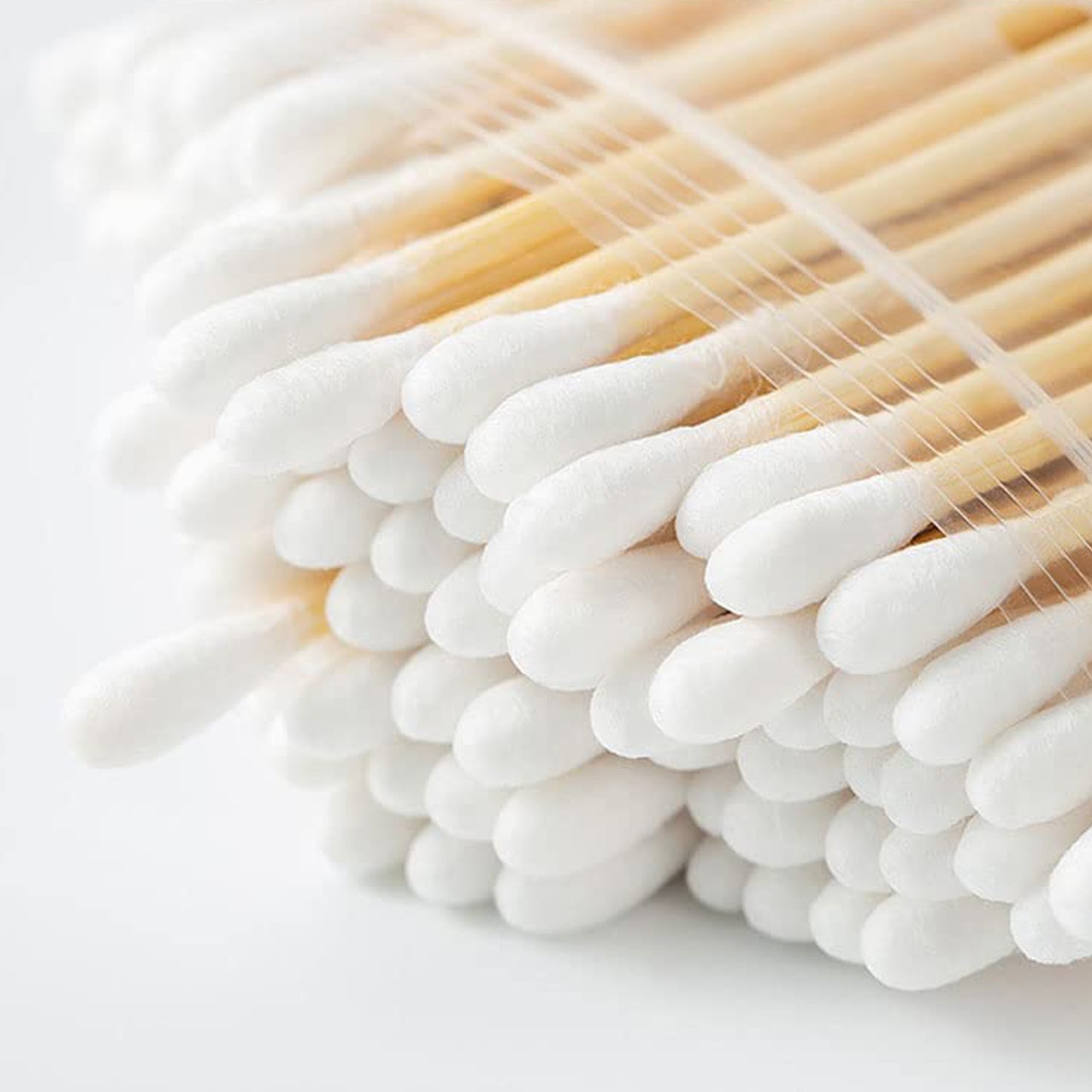 Cotton Swabs Bamboo With Wooden Handles For Makeup Clean Care Ear Cleaning Wound Care Cosmetic Tool Double Head Biodegradable Eco Friendly (Pack Of 20)