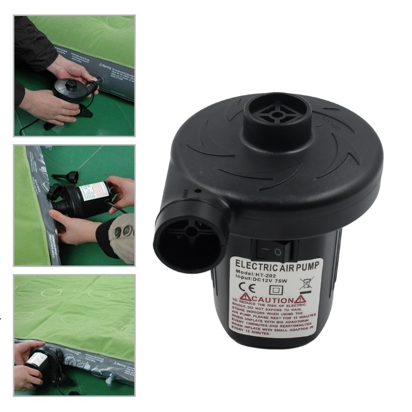 Multi-Purpose Electric Air Pump Without Valve Adaptors For Quickly Inflatesdeflates Sofa Bed Swimming Pool Tubes Toys Air Bags