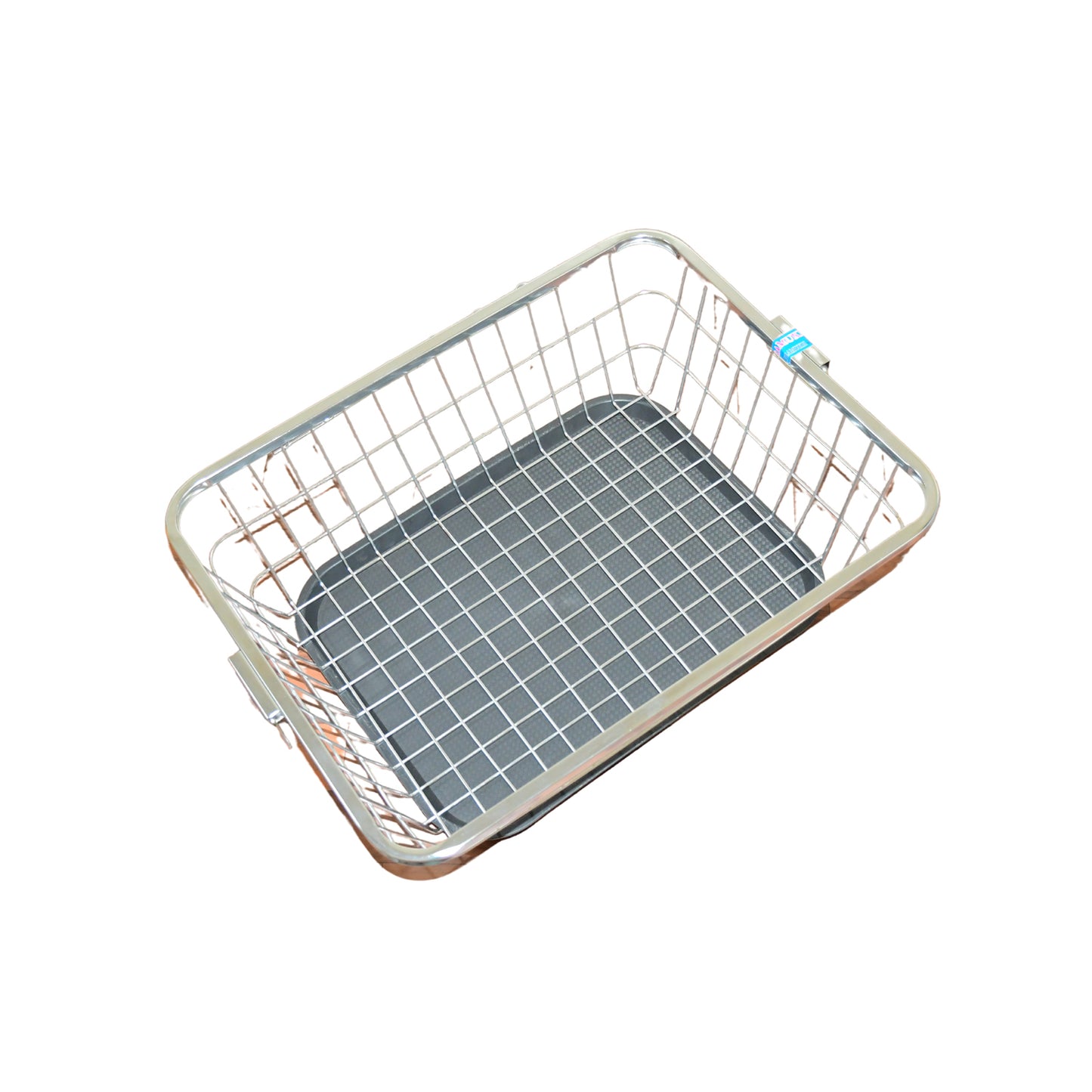 Dish Drainer Rack  With Drip Tray Stainless Steel Dish Drainer Rack With Drip Tray Utensil Drying Stand For Kitchen Plate Rack Bartan Basket For Kitchen Utensilsdish Drying Rack With Drainerbartan Basketplate Stand ( 57 X 45 X 19 Cm)
