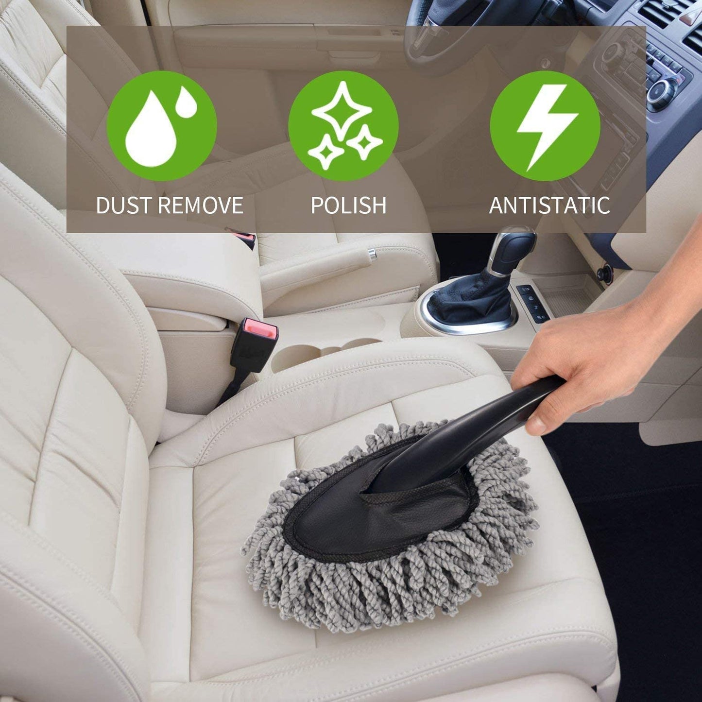 Car Wash Cleaning Brush Microfiber Dusting Tool Duster Dust Mop Home Cleaning For Cleaning And Washing Of Dirty Car Glasses Windows And Exterior.