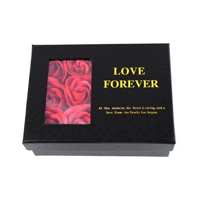 Roseflower Gift Box Handmade Eternal Rose With I Love You Necklace Valentines Day