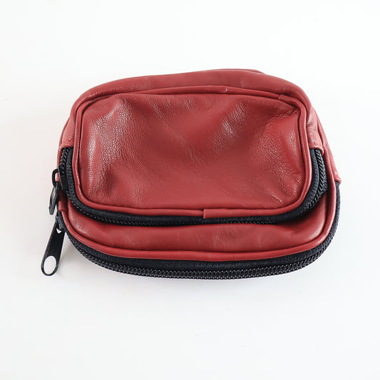 Premium Leather Zippered Card Holder  Accessories Case