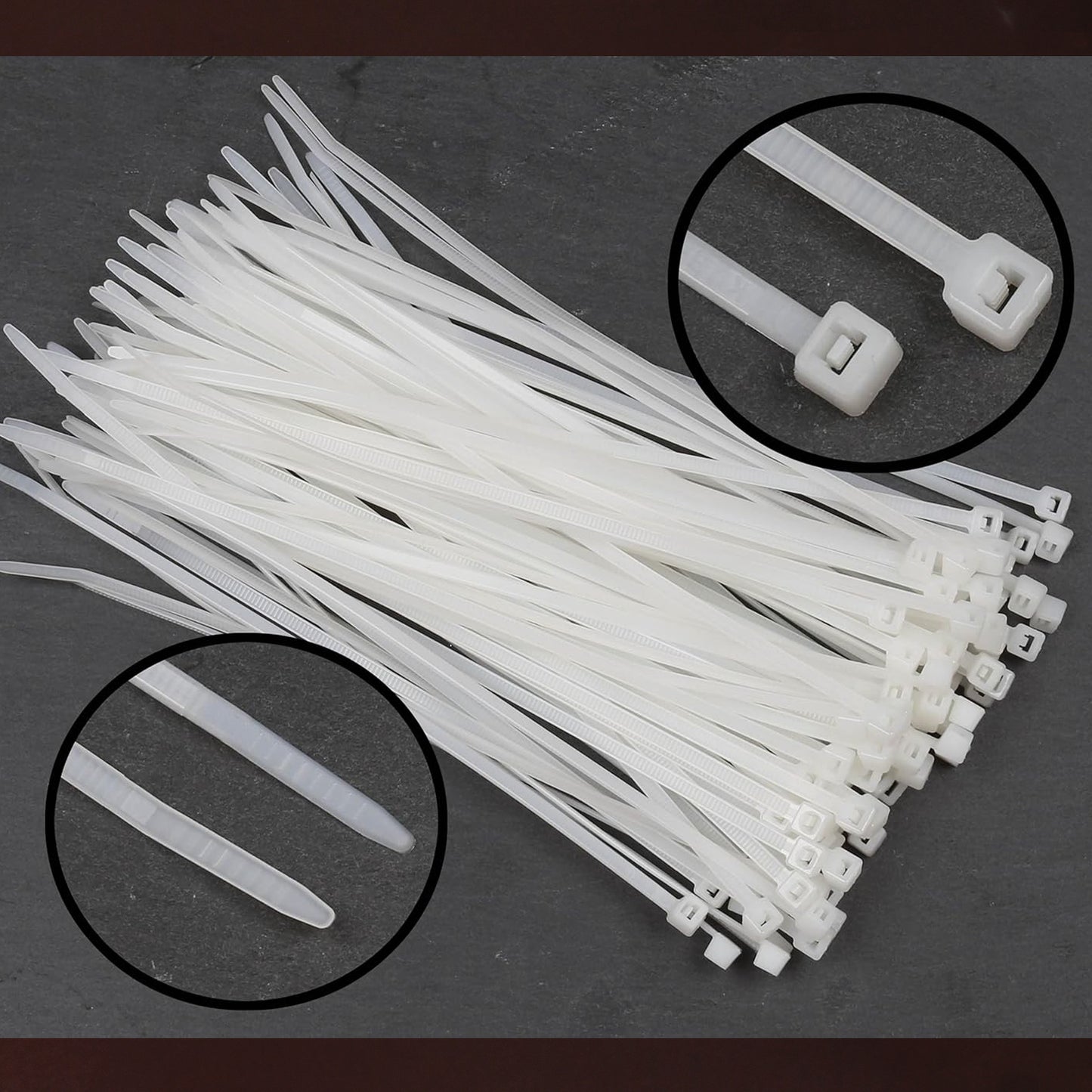 10 Inch Nylon Self Locking Cable Ties Heavy Duty Strong Zip Wire Tie. Pack Of 100