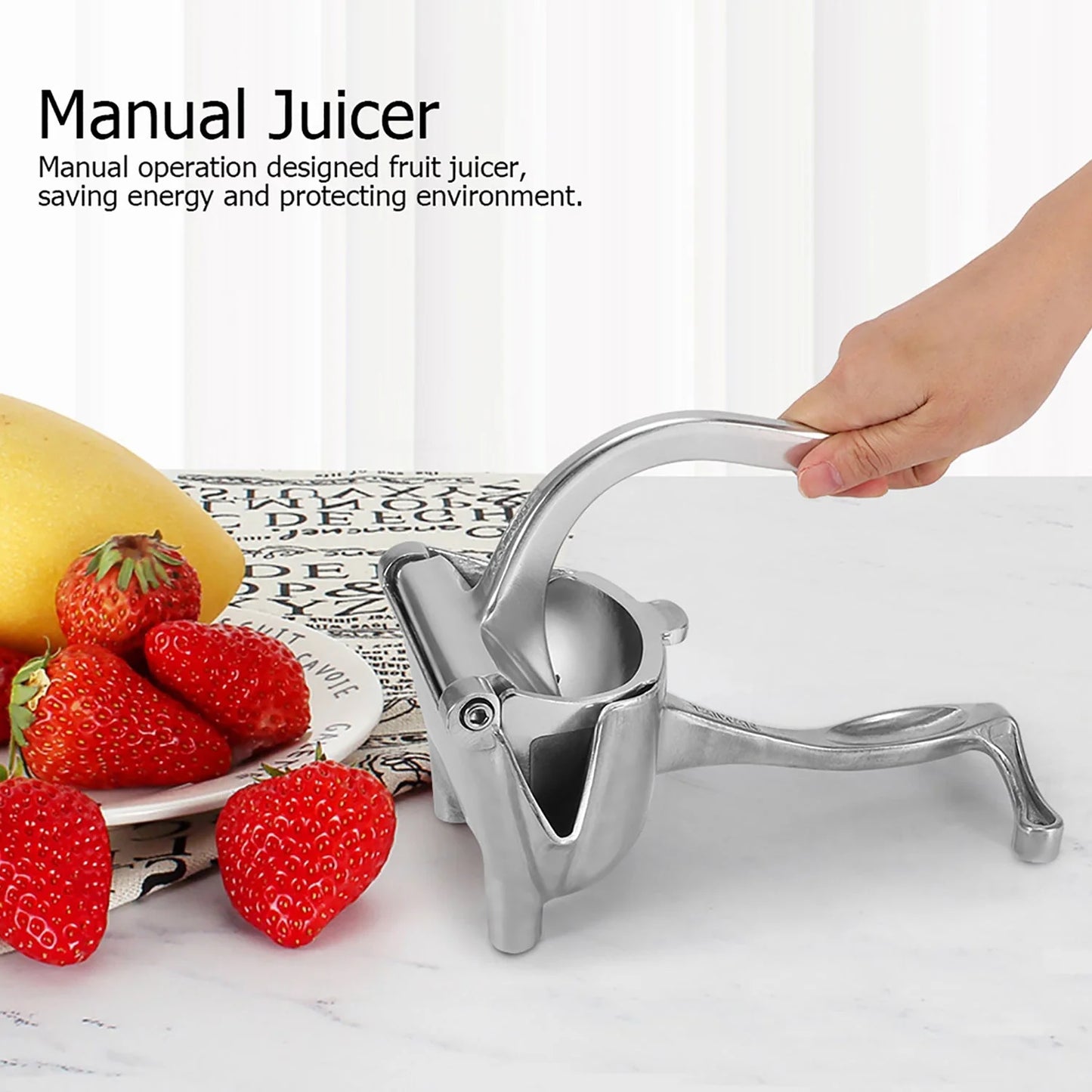 Manual Aluminium Metal Fruit Press Juicer  ( Brown Box )