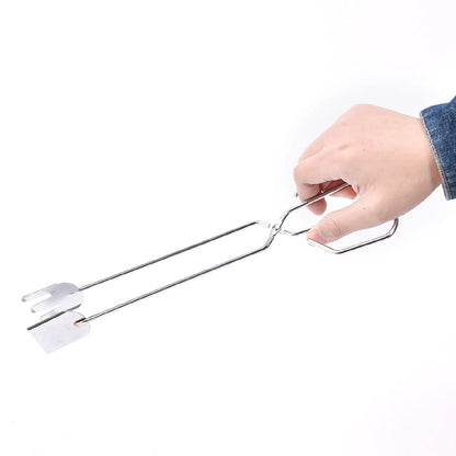 31Cm Multi Functional Metal Bbq Clip Tongs Clamp For Garbage Charcoal Serving Tools