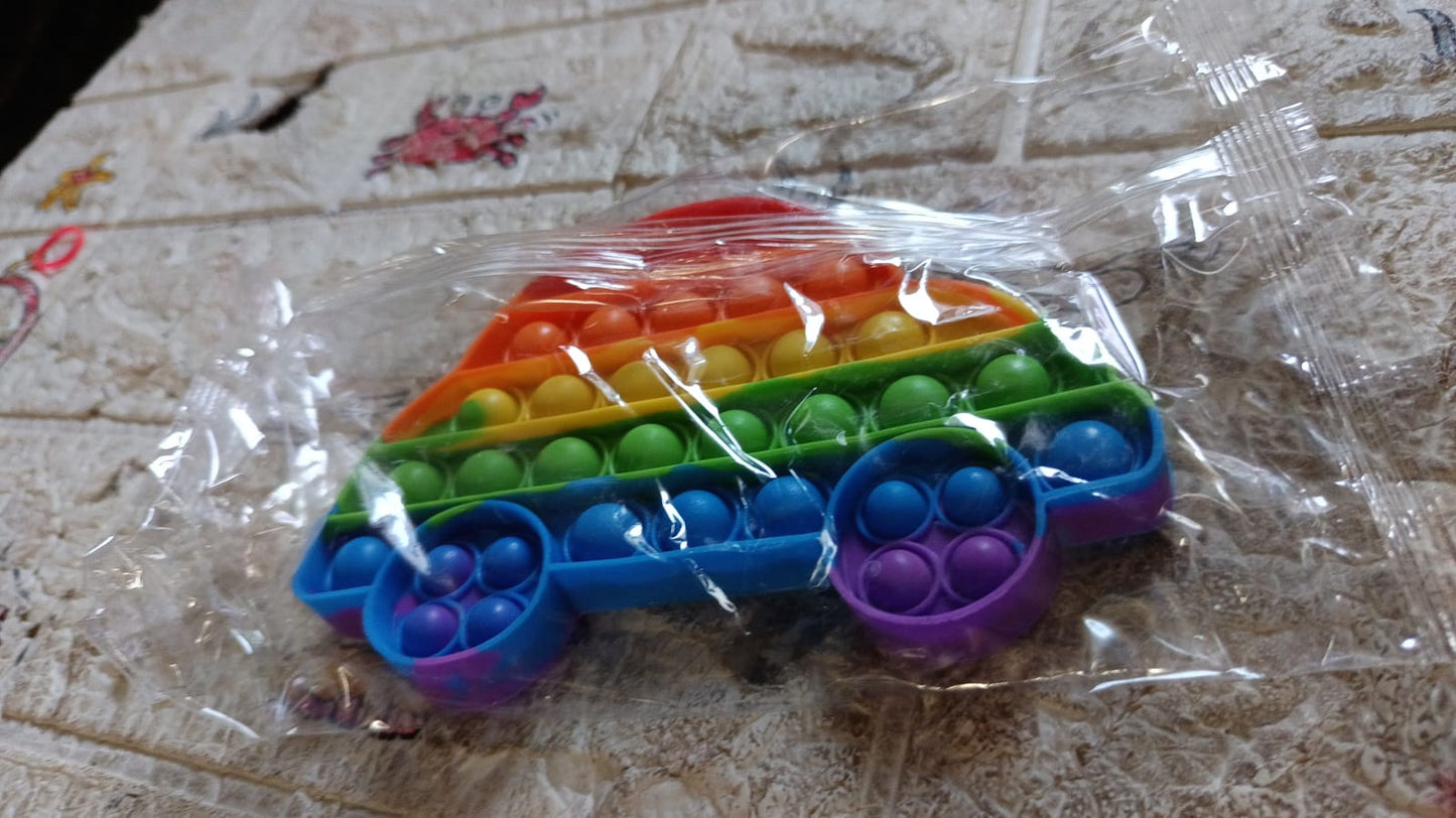 Pop Fidget Toy Push Pop Bubble Fidget Sensory Toy For Kids And Adults Fidget Popper Stress Reliever Sensory Fidget Poppers (Butterfly  Car Shape  1 Pc)