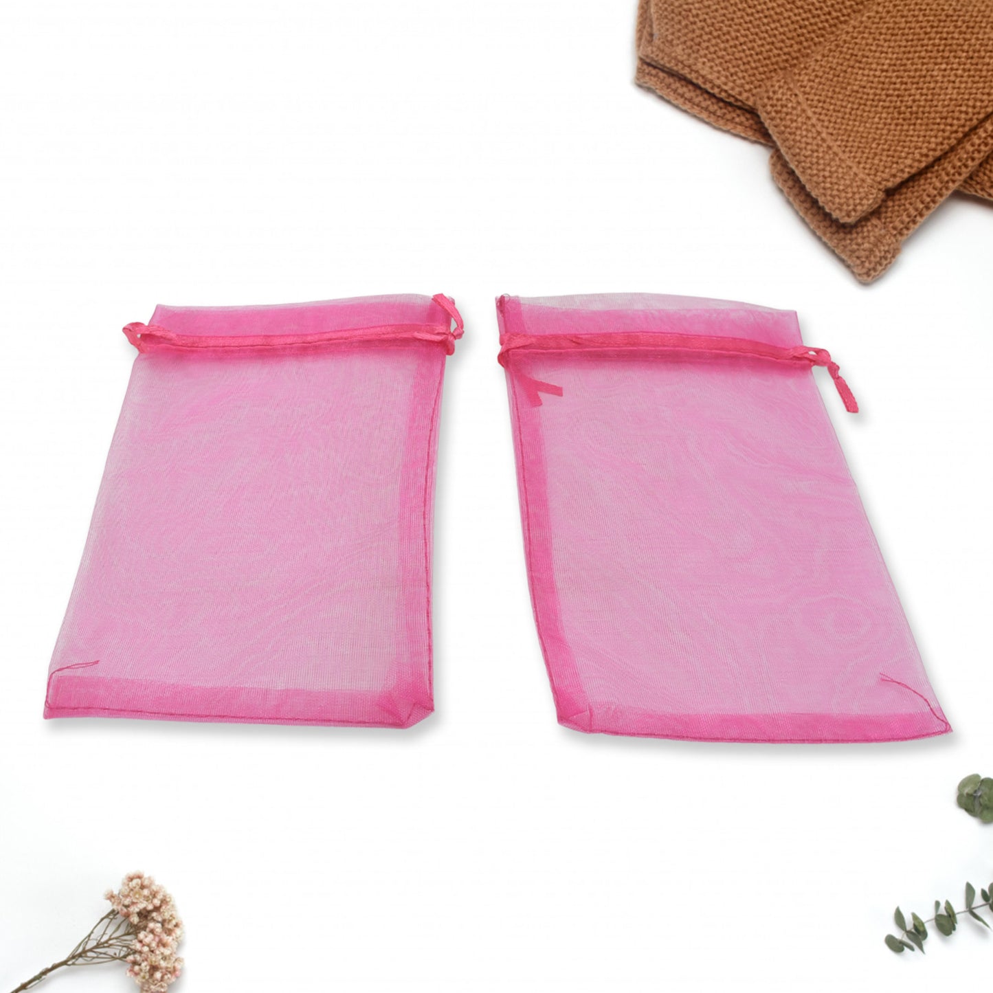 Organza Gift Bags Small Mesh Bags Drawstring Gift Bags Christmas Drawstring Organza Gift Bags Wedding Party Festival Gift Bags (100 Pcs Set)