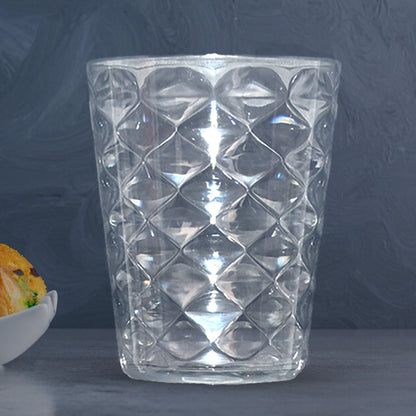 Apexpyramid Design Unbreakable Plastic Glass  300 Ml