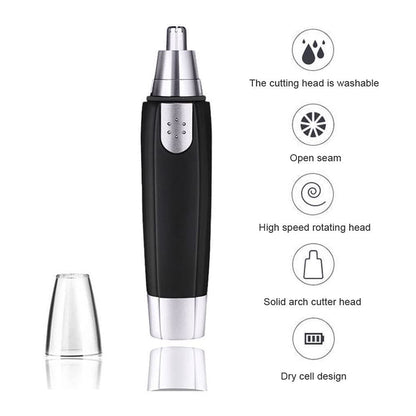 Sharp New Ear And Nose Hair Trimmer Professional Heavy Duty Steel Nose Clipper Battery-Operated.