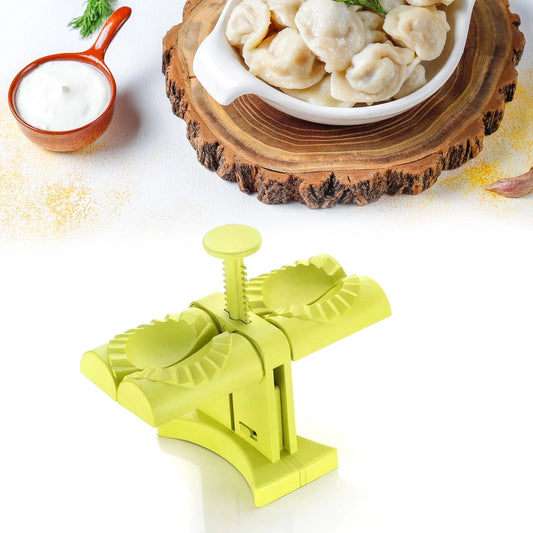 Dumpling Maker Molddouble Head Dumpling Mold Wrap Two At A One Timehousehold Dumpling Maker Mouldeasy-Tool For Making Dumplingsdumpling Press Mold Kitchen Accessories (Brown Box)