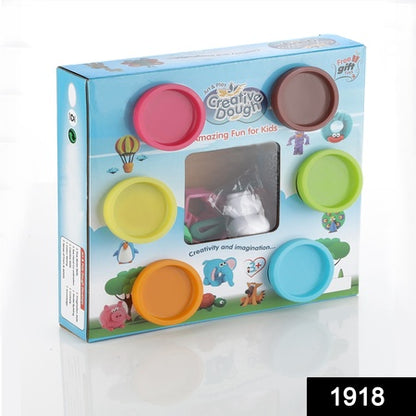 Non-Toxic Creative 50 Dough Clay Mould 5 Different Colors (Pack Of 6 Pcs)