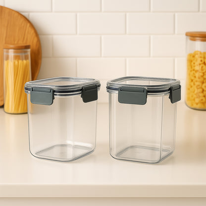 Apexpress N Lock Airtight Food Storage Container Set (2Pc900Ml) Approx