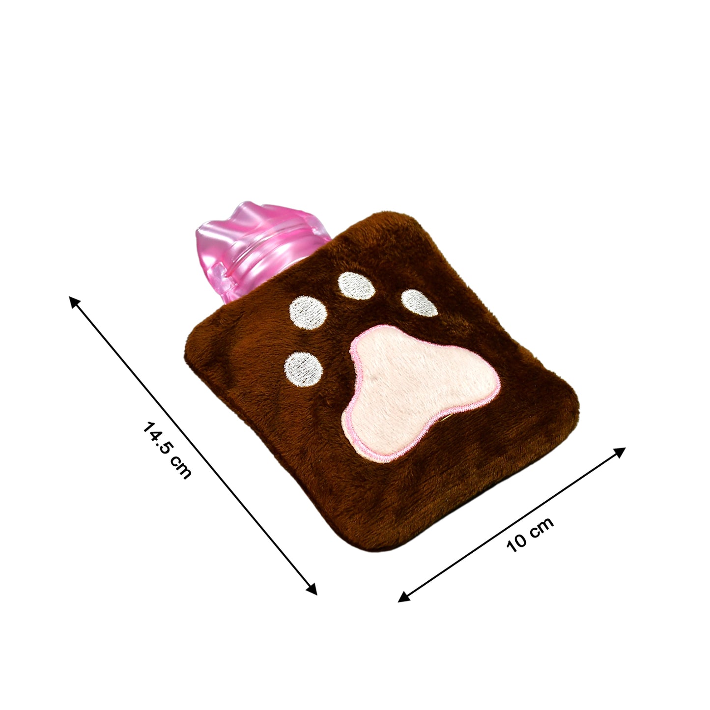 Paw Print Small Hot Water Bag With Cover For Pain Relief Neck Shoulder Pain And Hand Feet Warmer Menstrual Cramps.