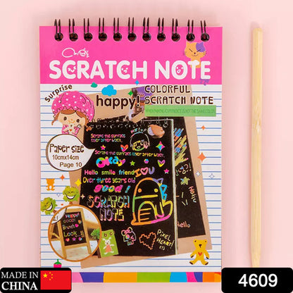 Crafts Rainbow Art Scratch Paper Book Sheets 10 Page  ( Pack Of 1 )