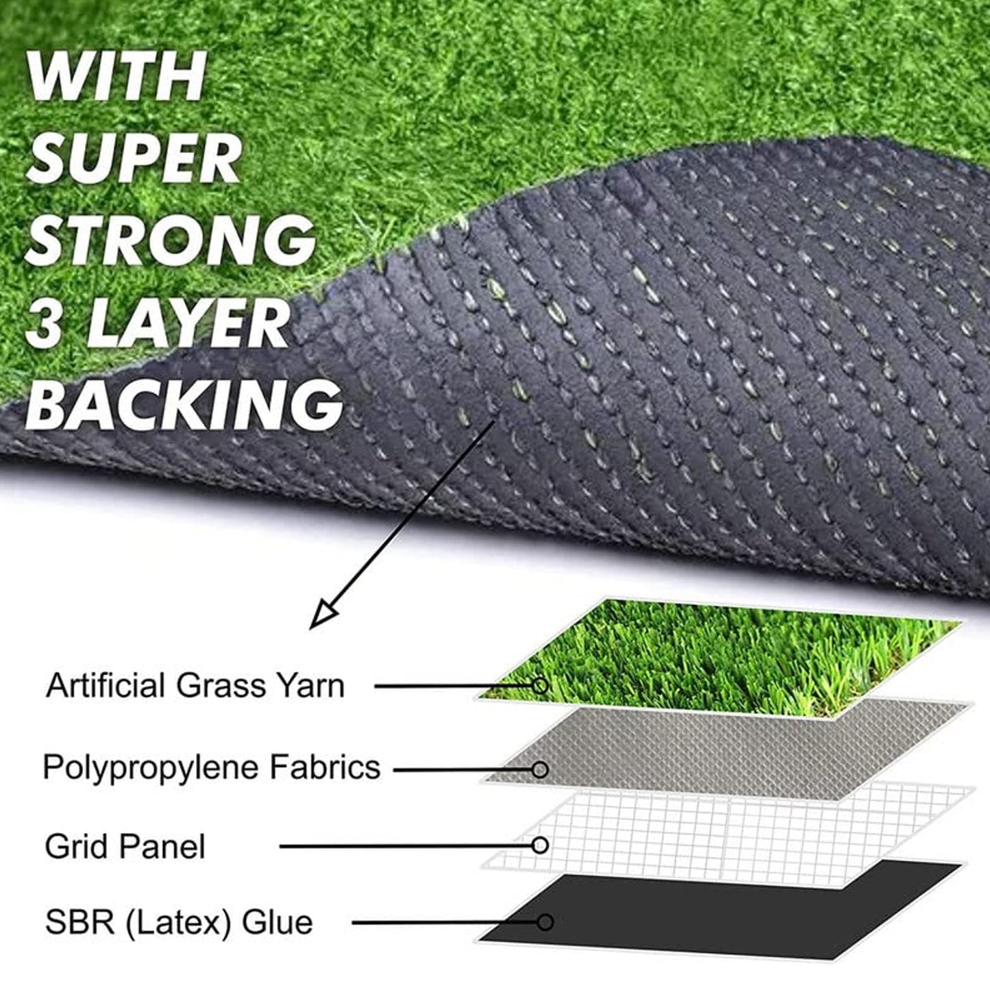 Artificial Grass For Balcony Or Doormat Soft And Durable Plastic Turf Carpet 58X38Cm