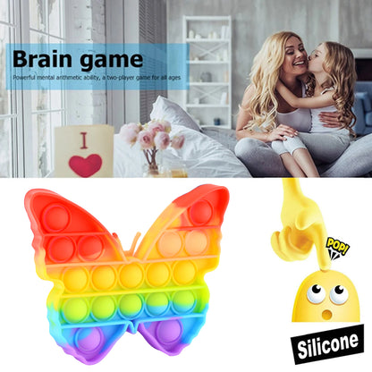 Pop Fidget Toy Push Pop Bubble Fidget Sensory Toy For Kids And Adults Fidget Popper Stress Reliever Sensory Fidget Poppers (Butterfly  Car Shape  1 Pc)
