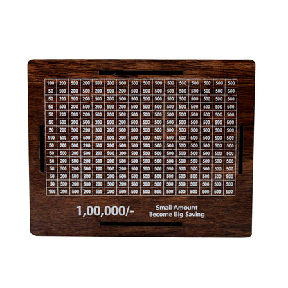 Wooden Money  Piggy Bank Money Box (1 Pc  With Marker Pen)