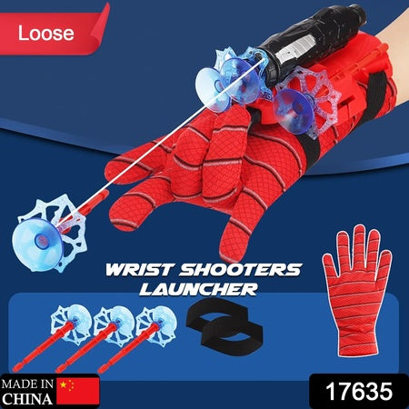 Web Shooter Toy For Kids Fans Launcher Wrist Gloves Toys For Kids Boys Superhero Gloves Role-Play Toy Cosplay Sticky Wall Soft Bomb Funny Childrens Educational Toys
