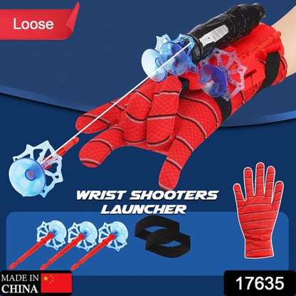 Web Shooter Toy For Kids Fans Launcher Wrist Gloves Toys For Kids Boys Superhero Gloves Role-Play Toy Cosplay Sticky Wall Soft Bomb Funny Childrens Educational Toys
