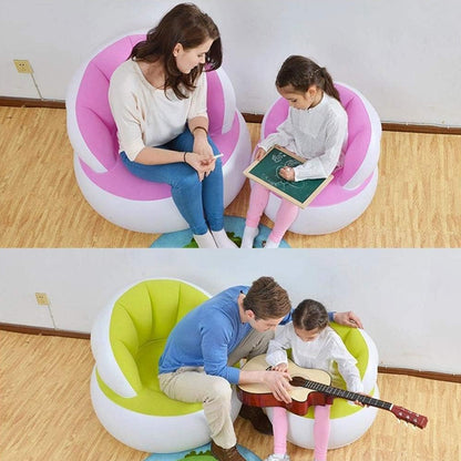 Kidsinflatable Sofa Chair With Backrest  Foot Air Pump With Hose (1 Set  85X74 Cm Approx)