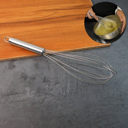 Largestainless Steel Balloon Whisk  Heavy-Duty Kitchen Tool (30Cm  1 Pc)