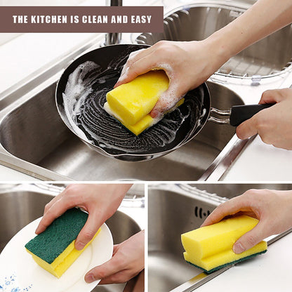 Scrub Sponge 2 In 1 Pad For Kitchen Sink Bathroom Cleaning Scrubber
