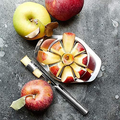 Stainless Steel Apple Cutterslicer With 8 Blades And Handle