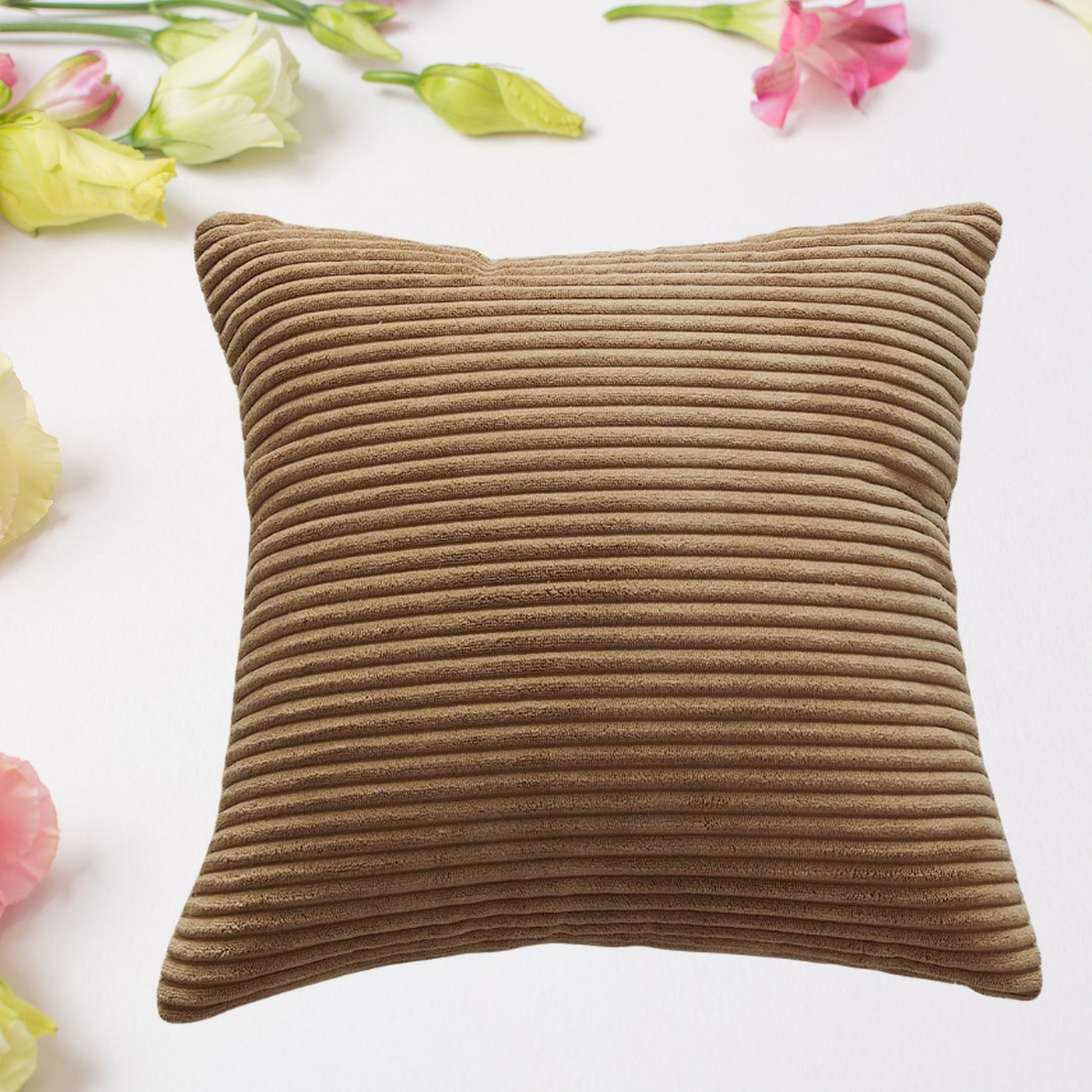 Throw Pillow Covers 16X16 Inch Pack Of 1 Couch Pillows Cover Soft Corduroy Decorative Pillow Covers Square Pillowcase For Bed Sofa Chair Bedroom Home Farmhouse Decor (1 Pc)