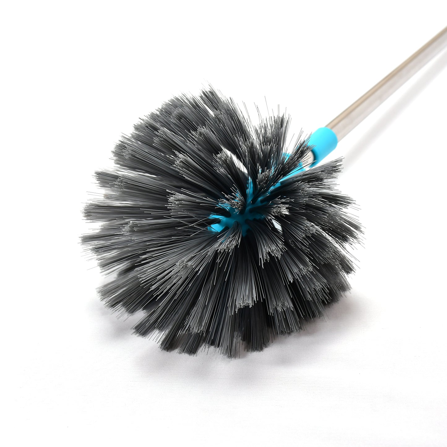 Cobweb Brush With Stainless Steel Strong Long Extendable Handle For Dusting Ceiling Cobweb Cleaning Brush For Lights Fans  Webs Cleaning For Homekitchen