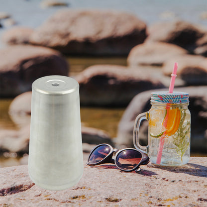 Stainless Steel Vacuum Insulated Travel Mug Glass Reusable Water Glassserving Unbreakable Drinking Glasses Plain Design For Everyday Use Drinks Water Tea Mug Outdoor Home Office (1 Pc)