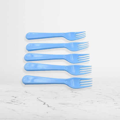 Reusable Premium Heavy Weight Plastic Forks Party Supplies One Size Plastic 5Pc Serving Fork Set For Kitchen Travel Home (5Pc)