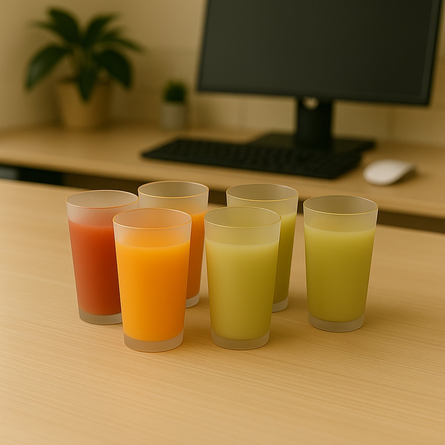 Mattfinish Glass Tumbler Set (Approx 300Ml  6 Pc)