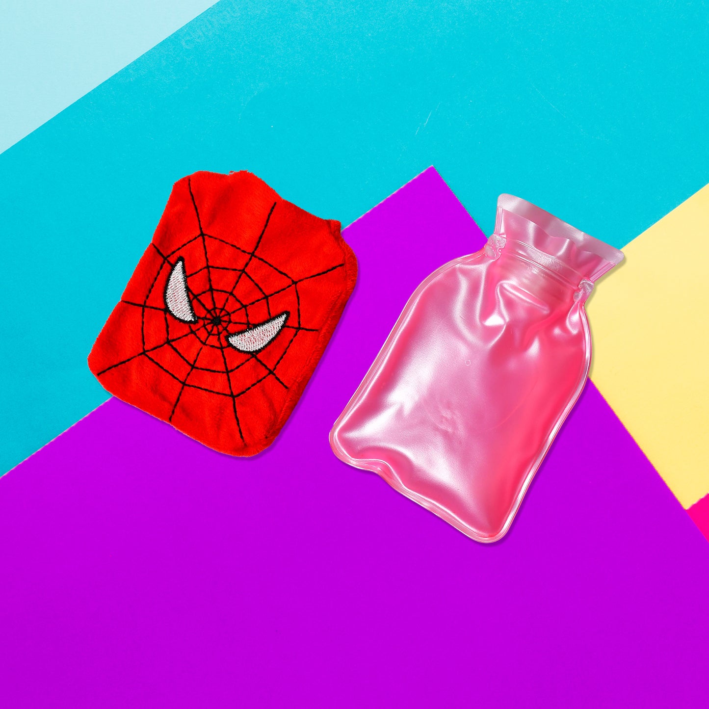 Spiderman Small Hot Water Bag With Cover For Pain Relief Neck Shoulder Pain And Hand Feet Warmer Menstrual Cramps.